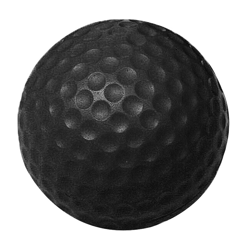 Pelotas de golf de PU sólidas, pelotas suaves para practicar en interiores, pelotas de espuma para sala de ejercicio ZJ55: Black