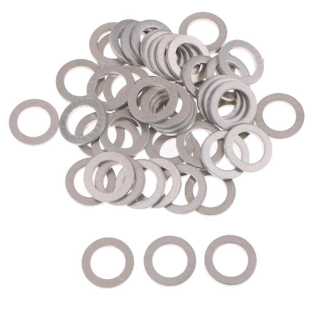 Pak Van 50 Sliver Motor Olieaftapplug Crush Washer Ringen Dikte: 2.5 Mm