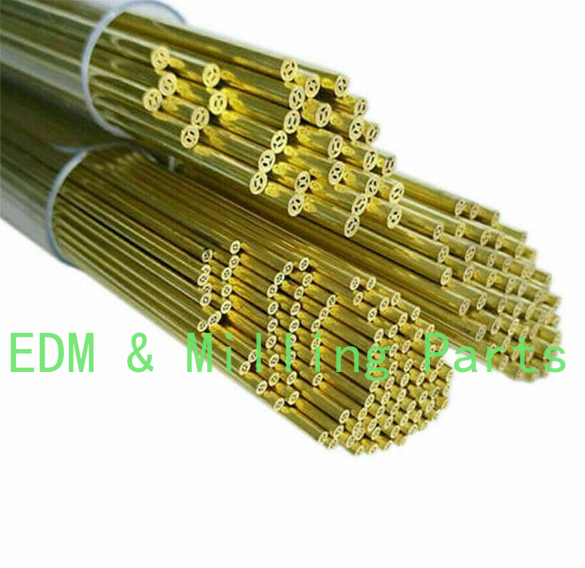 50PCS CNC EDM Drilling Electrodes Multi-Channel Brass Tube Ø1.60-Ø2.90X400mm For EDM Puncher Mill Part