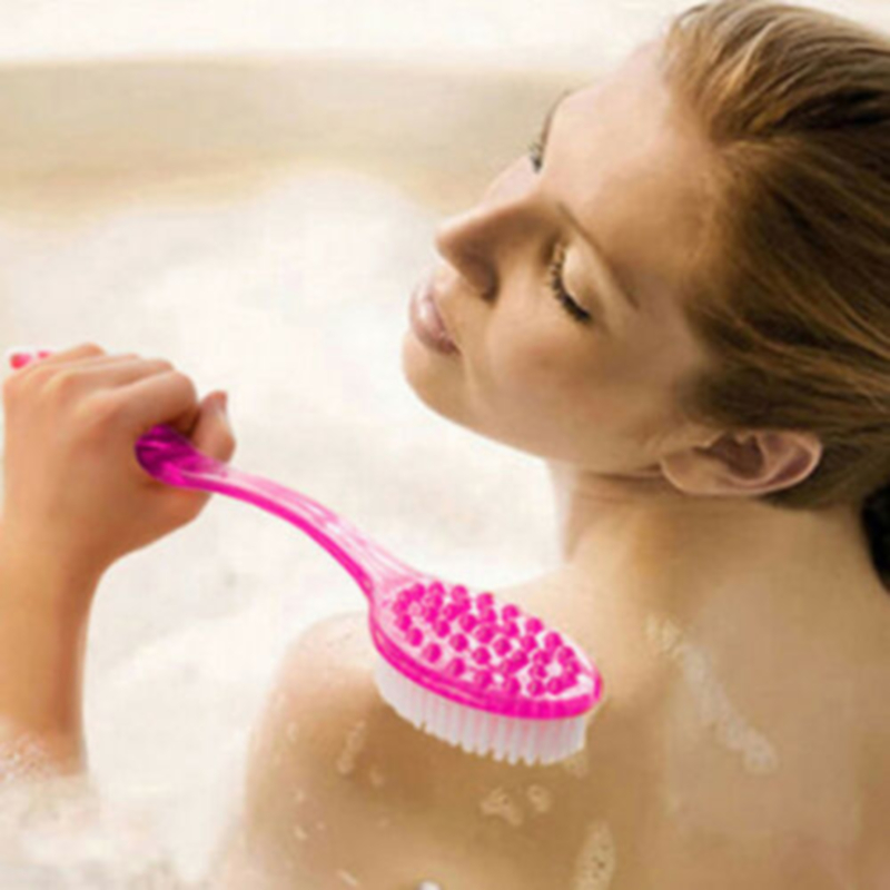 Bath Shower Back Brush Long Handled Plastic Scrubber Skin Utility Durable Body Bathroom Accessories Cleaning Tool