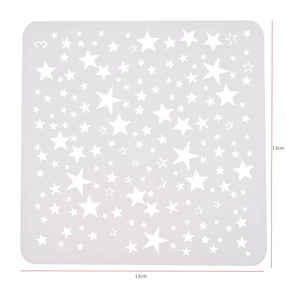 DIY Starry Star Painting Hollow Template Stencils for Painting Wall Scrapbooking Photo Album Embossing Paper Cards Crafts: Starry Star