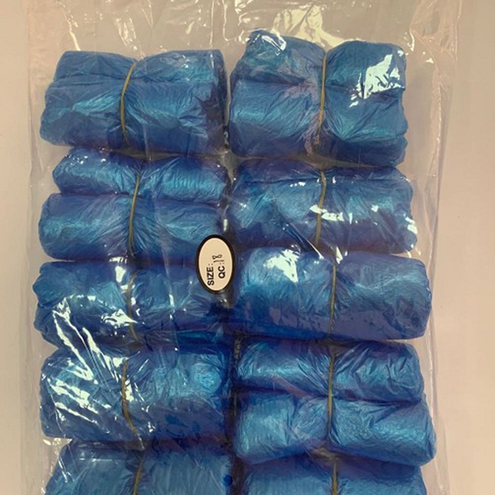 100pcs Shoe Covers Special T-shoe Covers Home Office Dustproof Shoe Covers Disposable PE Shoe Covers