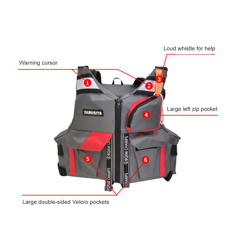 Vissen Zwemvest Outdoor Sport Zwemvest Multi Zakken Drijfvermogen Unisex Veiligheid Jas Verstelbare Drijfvermogen Vest