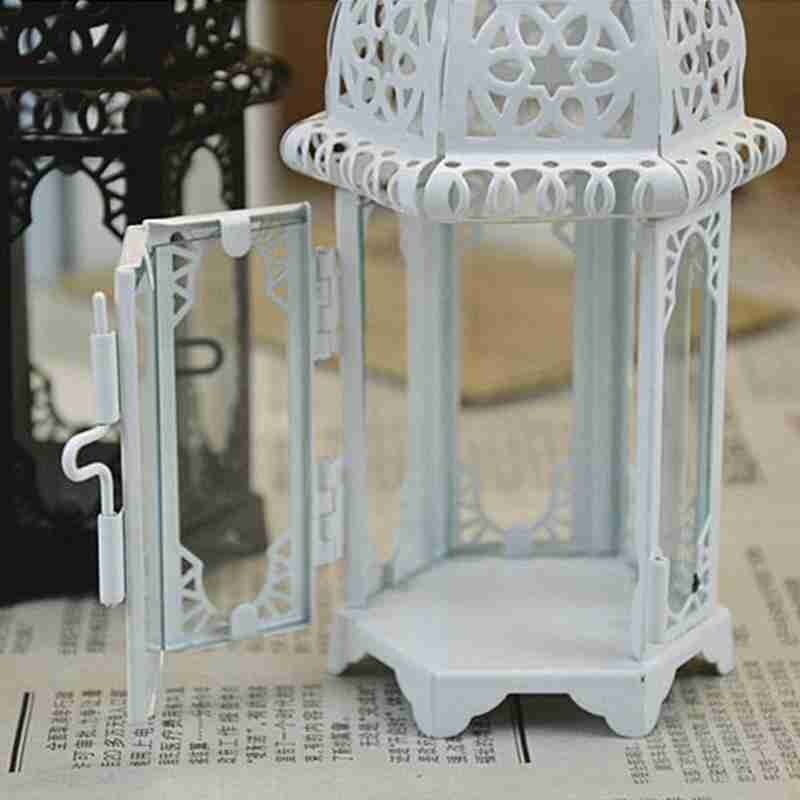 Smidesjärn glas vindljus ljusstake hängande utomhus bröllop bra för uteplats inomhus lykta fest händelser  l7 o 3