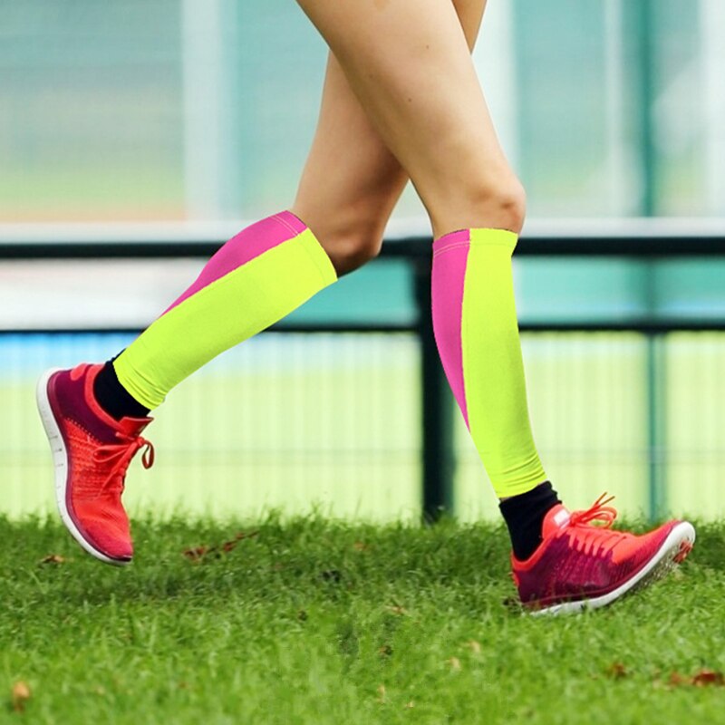 1 paar Compressie Outdoor Running Scheenbeschermers Ademend Basketbal Kalf Mouwen Fietsen Voetbal Sokken Sport Veiligheid Protector