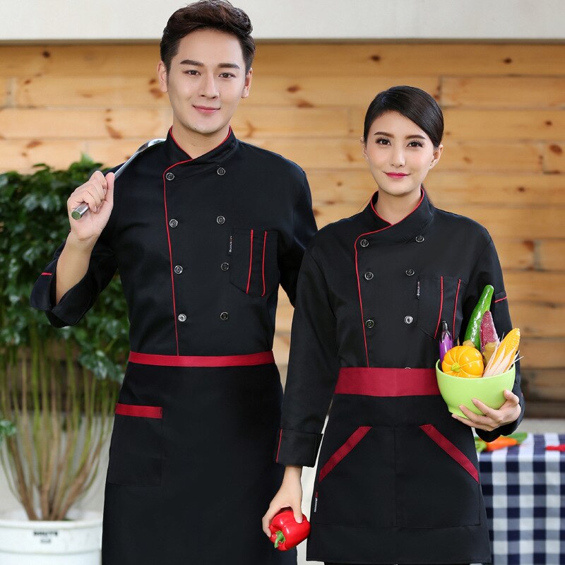 Outfit vest kage bagning mænds og kvinders kinesisk restaurant og western restaurant hotel kokke uniform lange ærmer