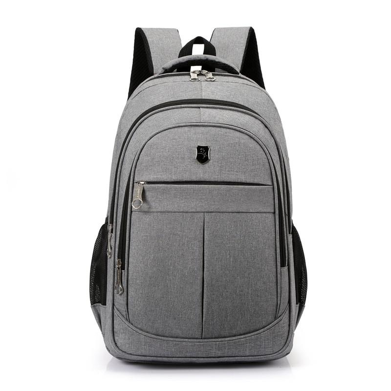 Oxford stoffen waterdichte rugzak herenrugzak effen kleur casual schooltas grote capaciteit sac a dos homme: Grijs