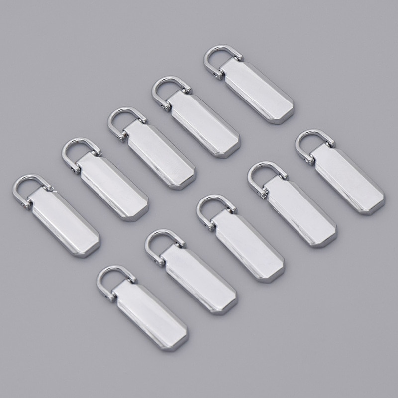 Tirettes de fermeture éclair en métal 10 pièces | Détachables 3 #5 # pour curseurs, Kits de réparation de la tête, tirette, languette, bricolage, accessoires de couture