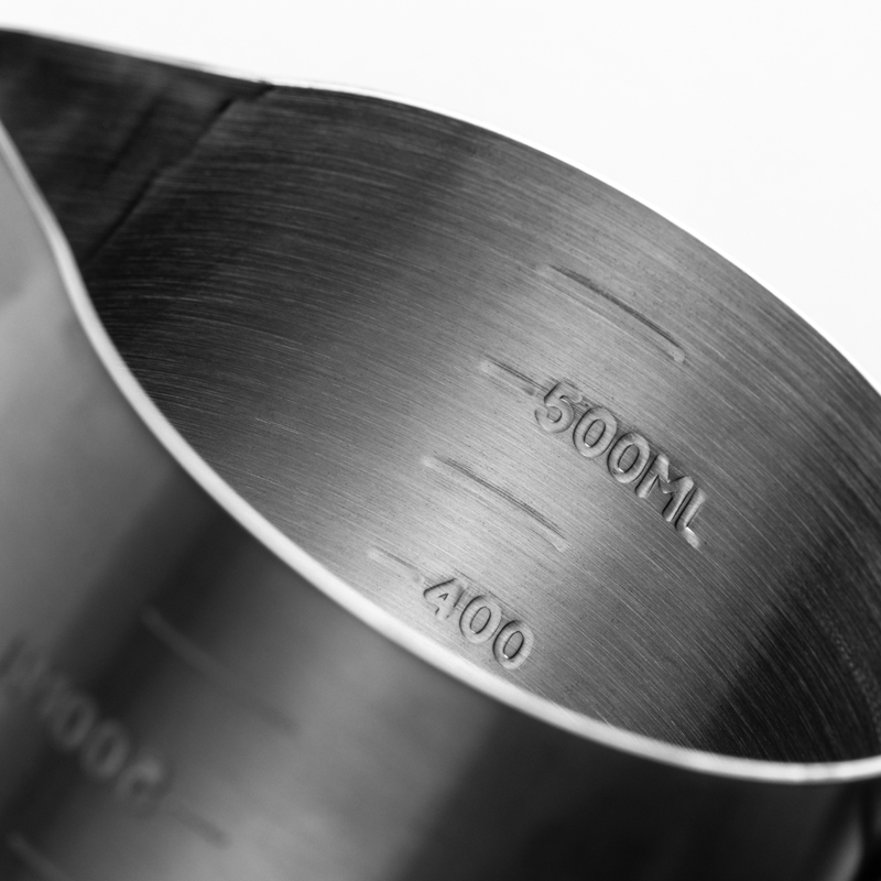 Jarra de espuma café con leche 300/600/900ml, jarra de Barista, jarra de arte artesanal con Latte, taza de acero inoxidable a doble escala con boca de águila Taza de leche