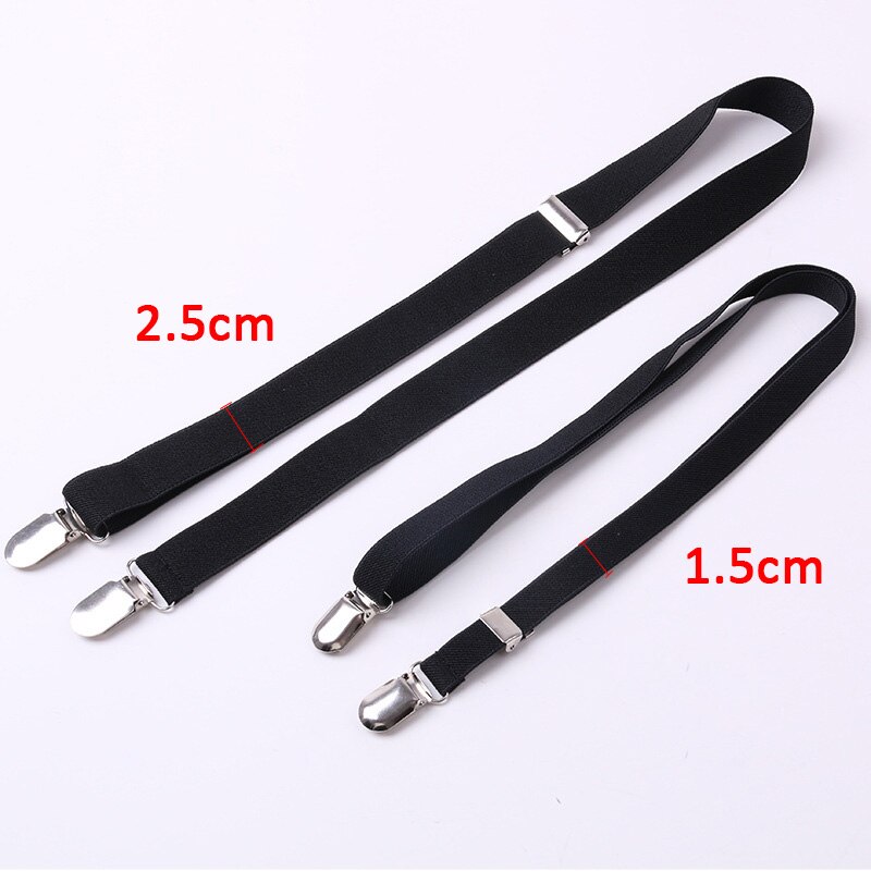 Adjustable Elasticated Adult Suspender Straps Women Men Elastic Clip-on Suspenders 4 Clip Pants Braces Straps Clothes Accessorie