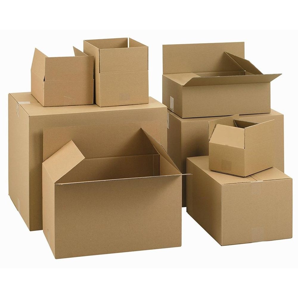 Boîte en carton américain monocanal pour emballage | 22x15x10 cm | Marron | 20 pièces-envois postaux, gestion, déménageurs