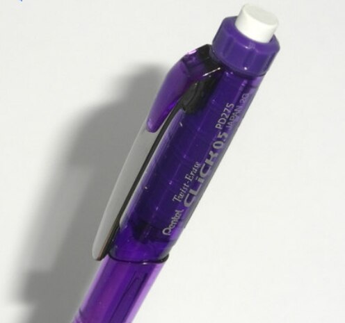 (Pack Of 1 Pcs) Pentel Pd275 Side Press Mechanical Pencil Ultra Long Retractable Eraser Rotating Telescopic Rubber 0.5mm