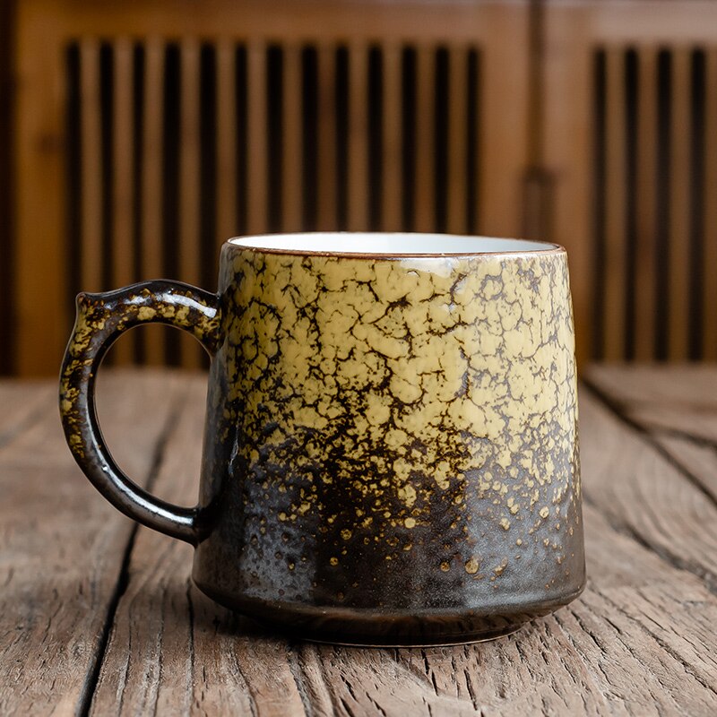 Taza de cerámica de 450ML JIA-GUI LUO, taza de café, tazas de café, Taza de cerámica de estilo japonés, taza de leche para el hogar, taza de té I080