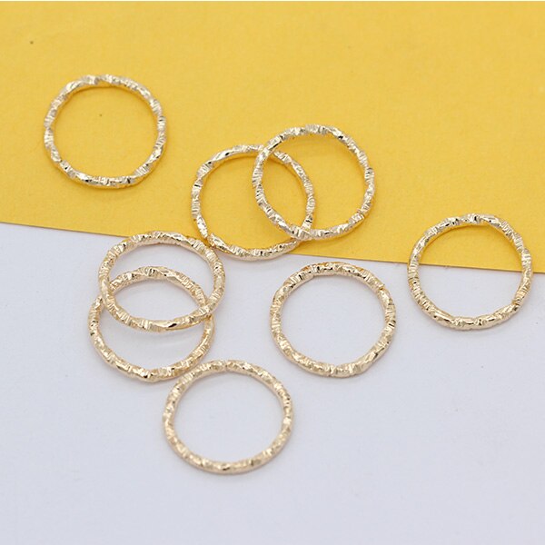 50pcs 8-20mm Round Jump Rings Twisted Open Split Rings jump rings Connector For Jewelry Makings Findings Supplies DIY: kc gold / 1.8x18mm