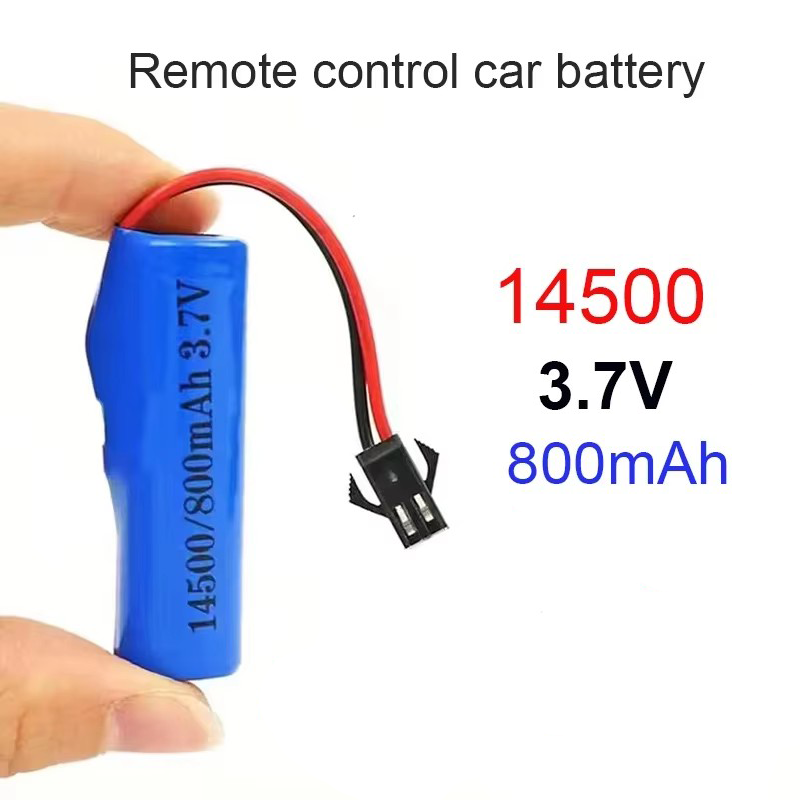 3.7V 800mah 14500 AA Batteria ricaricabile per giocattoli telecomandati Elicottero auto Treno Moto Batterie per auto giocattolo con spina SM