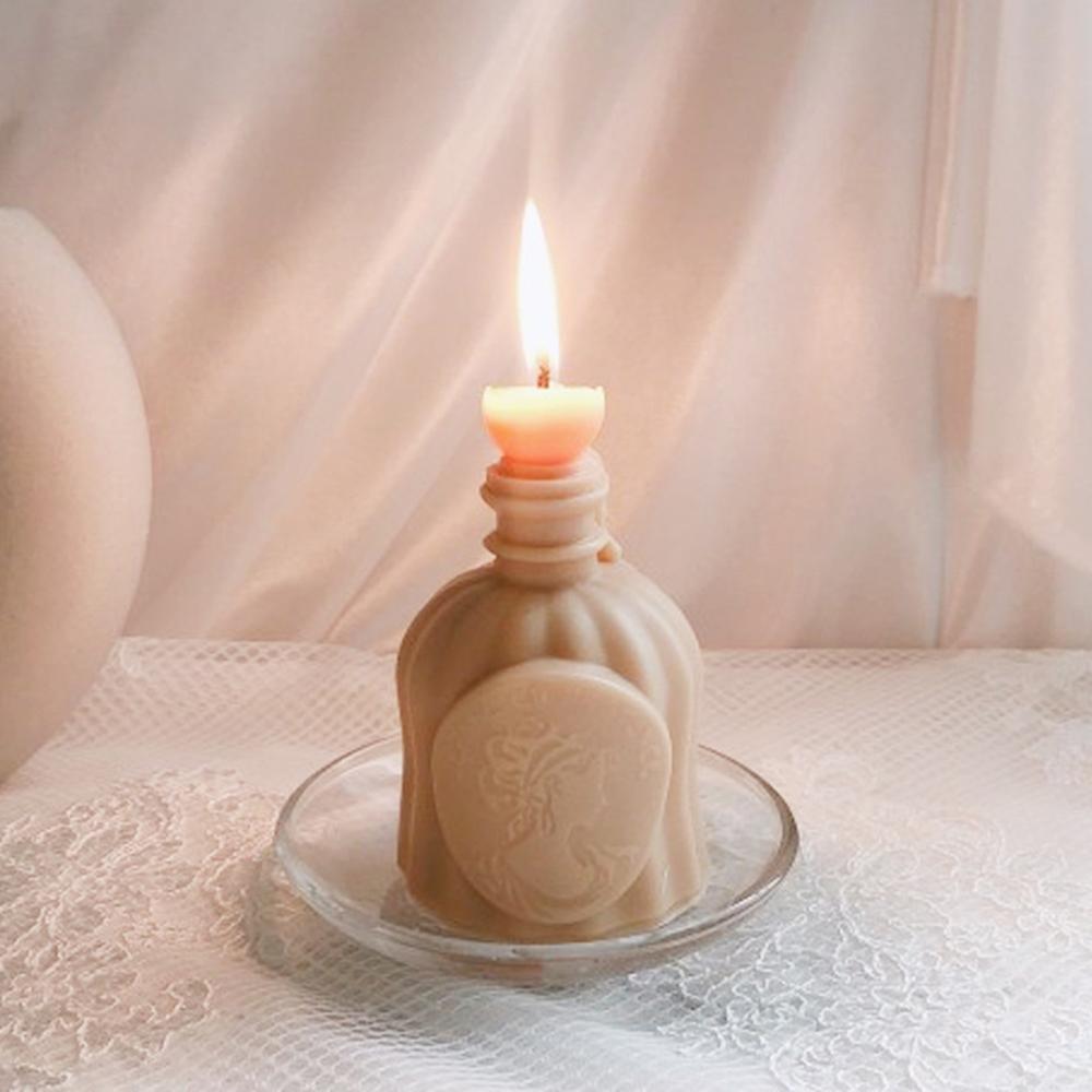 3D Parfumflesje Vorm Kaars Mold Party Decor Kaarsen Silica Aromatherapie Geurige Mould Wax Maken Tool