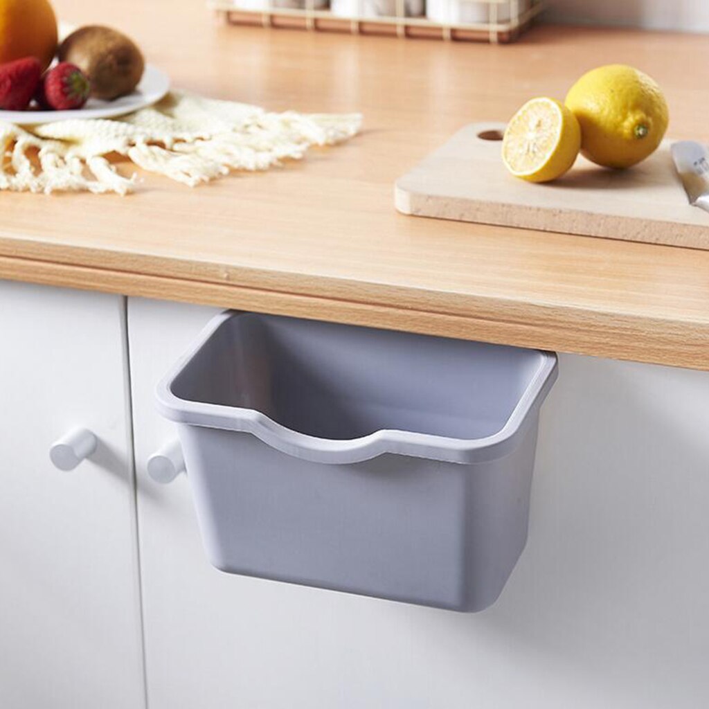 Garbage Basket Multi-functional ing Trash Can Container Organizer Basket: gray