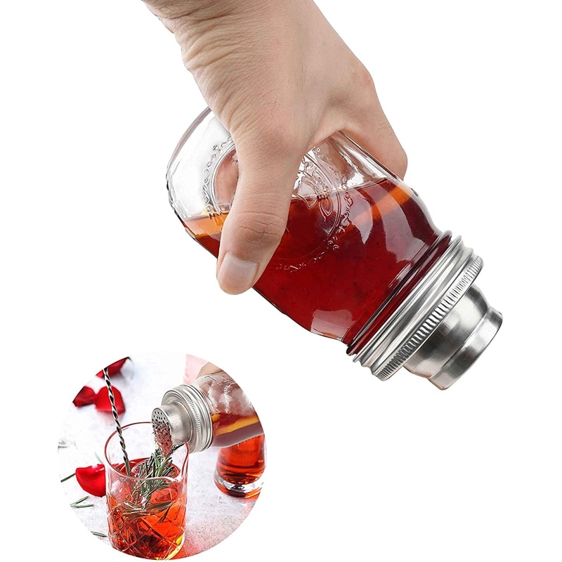 8 Packs Mason Jar Shaker Lid Shaker Top for Regular Mason Jar Shaker Lids for Mini Mason Jars