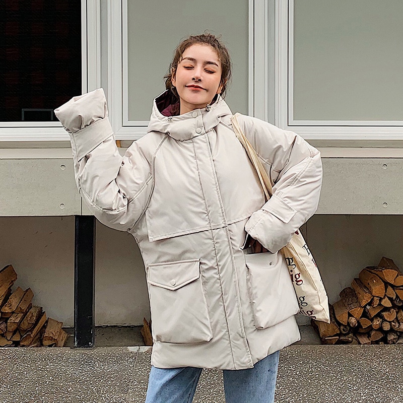 abrigo de invierno para mujer versión coreana suelta Chaqueta de algodón con tapa corta abrigo de invierno parka chaqueta de invierno para mujer parka 922