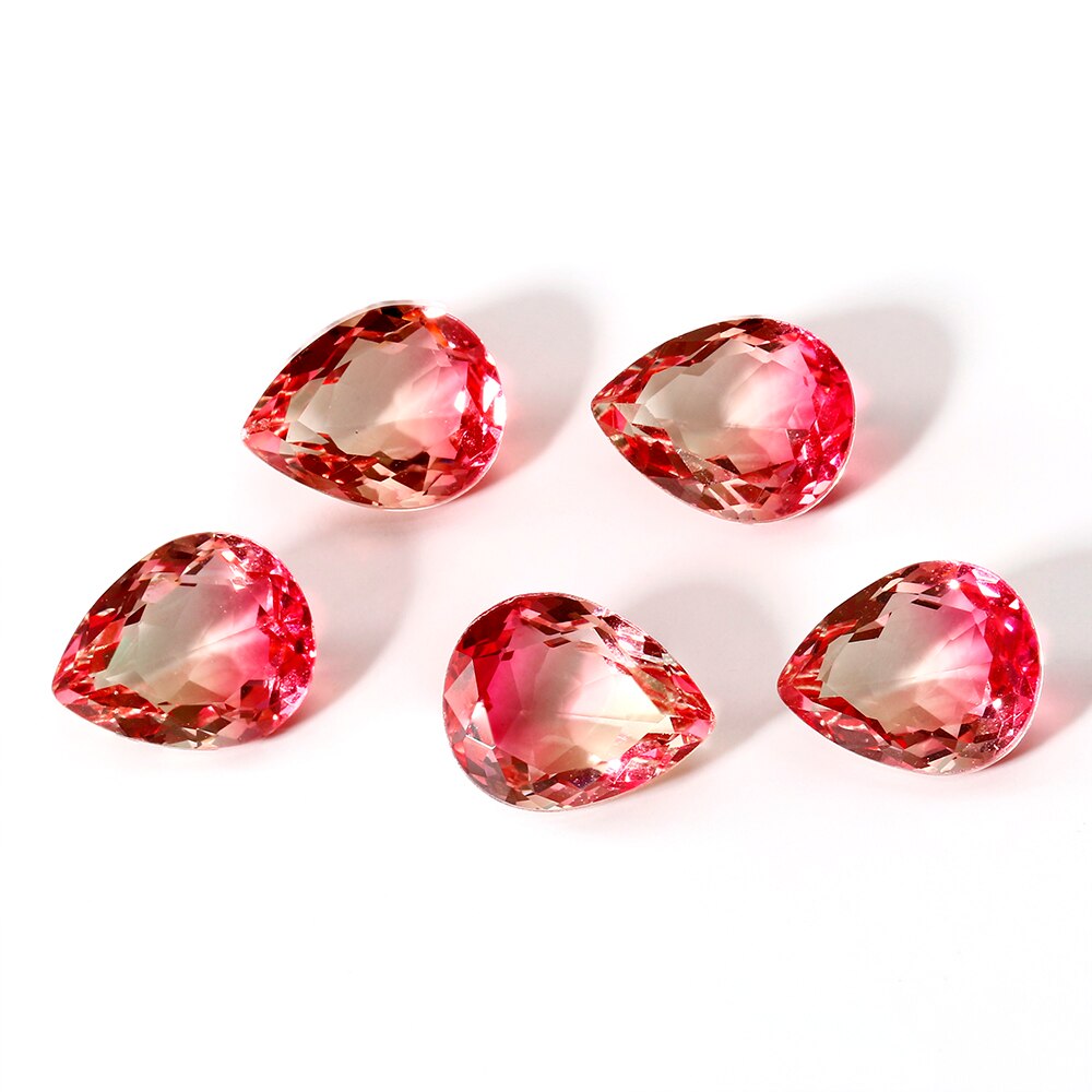 5 pcs/set 7x9MM Water Colorful Loose Stones Watermelon Gemstone Decoration Stone Fine Jewelry