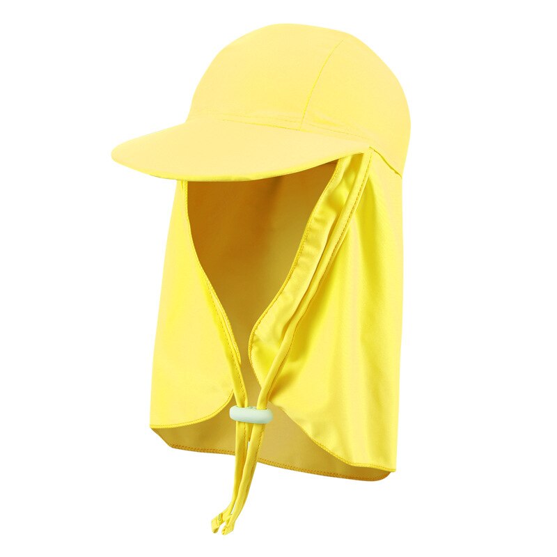Sombrero con solapa para niños, gorra con cuerda UPF 50 +, protección solar, cubierta para el cuello, gorra de playa para ciclismo,