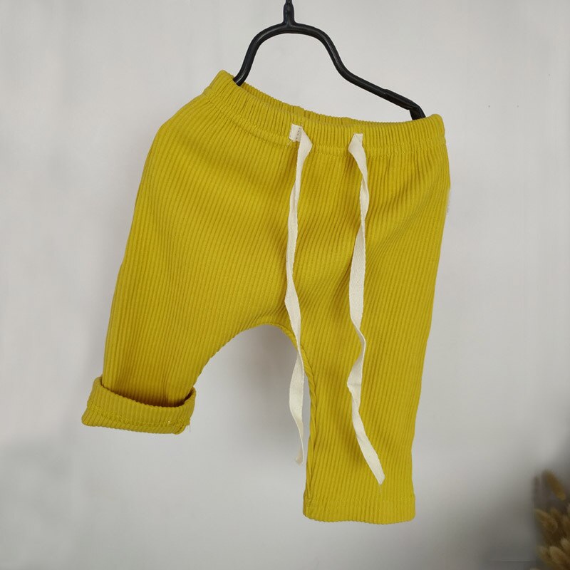 Milancel Baby Gestreepte Kleding Baby Leggings Harem Leggings Voor Meisjes Losse Stijl Baby Jongens Leggings: Geel / 6m