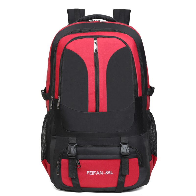 85L unisexe Oxford sacs à dos voyage sac à dos hommes sports de plein air sacs trekking sac à dos escalade randonnée Camping sac à dos pour homme: Rouge