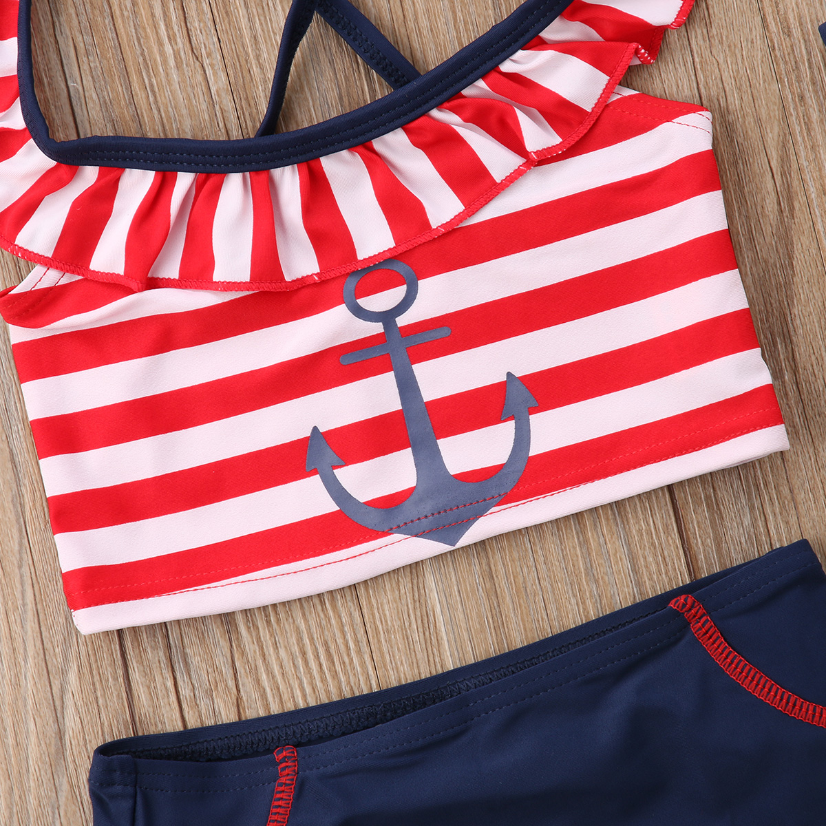 4 stk baby kid jenter badedrakt liten jente rørt bade badedrakt bikini sett badetøy+lue sommer