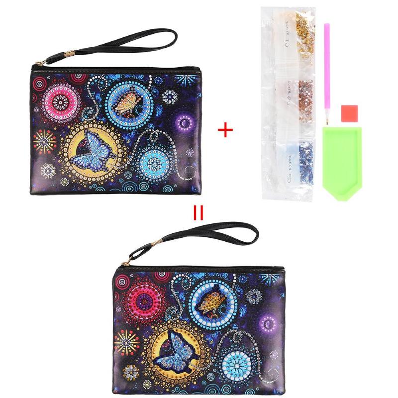DIY Diamond Painting Wristlet Wallet Butterfly Special Shaped Embroidery Cross Stitch Wallet For Women Christmas: H