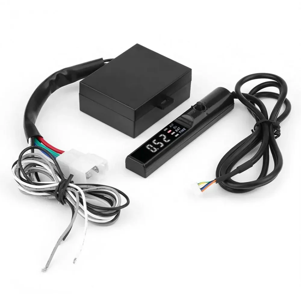 Temporizador Turbo de 12V para coche, controlador de retardo, retardador de tiempo de estacionamiento, dispositivo modificado, pantalla Digital LED electrónica Universal para coche: Blanco