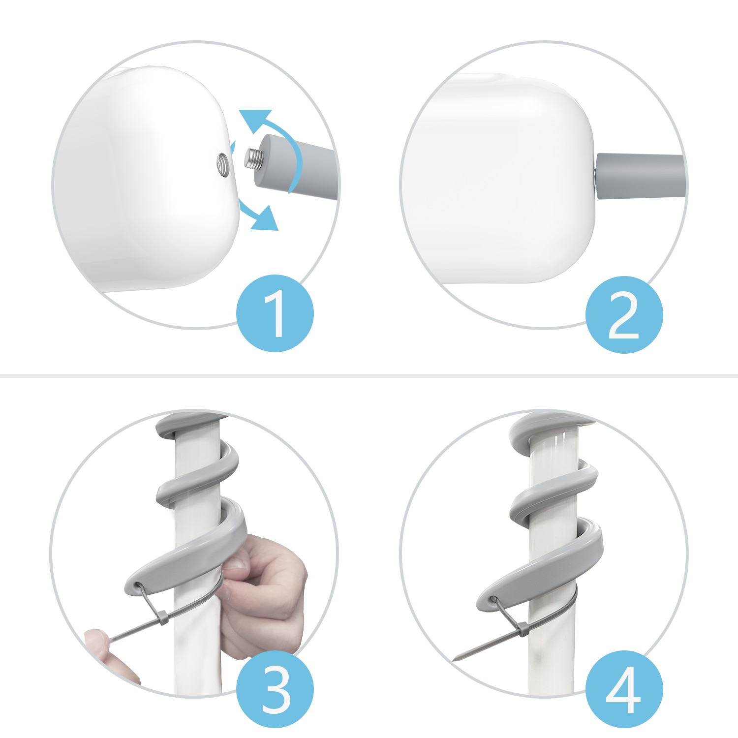 Twist Mount Compatible with ARLO PRO / PRO2 Ultra / PRO3 ARLO GO / ARLO Security Camera Flexible Adjustable Twist Wall Mount