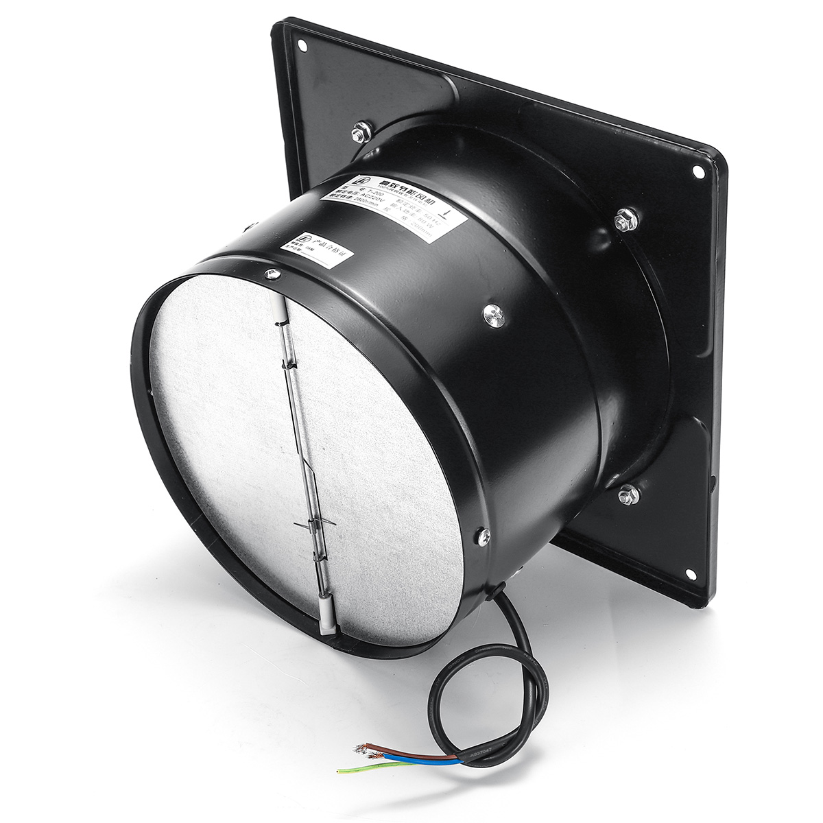 8 Inch 220V 2800rpm 80W Extractor Fan Silent Wall Extractor Industrial Ventilation Fan Toilet Bathroom Kitchen Window Air Blower