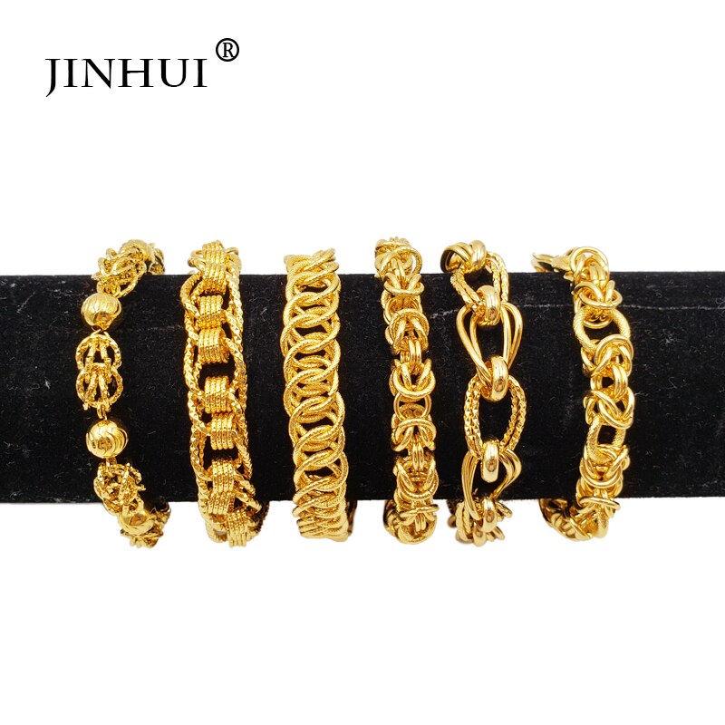 Jin hui moda nova etiópia africana cor de ouro dos homens pulseira feminino festa ornamento presentes de luxo para amigos dubai bangle jóias