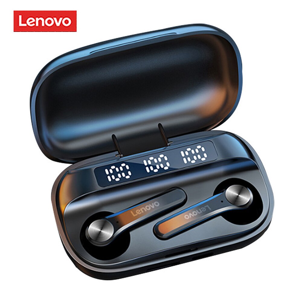 Lenovo TWS Earbuds Bluetooth 5.0 Wireless Earphone LP1/LP1S/LP2/X9/XT90/X18 Noise Cancelling with Mic Sport Earphones: QT81 black