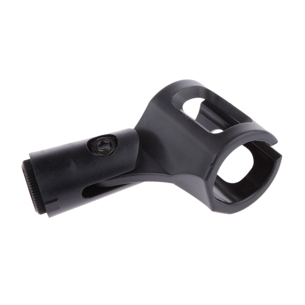 Universal Microphone Mic Stand Accessory Plastic Clamp Clip Holder Mount Black