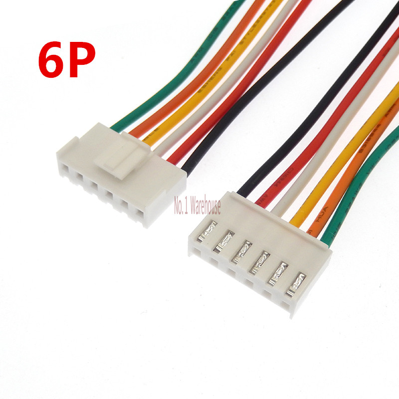 2/5PCS JST VH3.96 VH 3.96mm 100/200/300mm Female Housing Plug Connector Wire Cable 2 3 4 5 6 7 8 9 10Pin 22AWG Wire 20cm Length