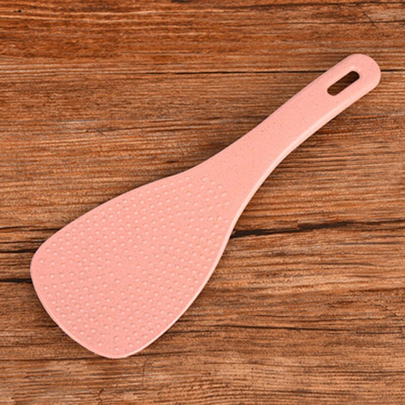 Cuchara grande de paja de trigo, pala de paleta de arroz, cucharón antiadherente, accesorios de cocina TE889: Pink
