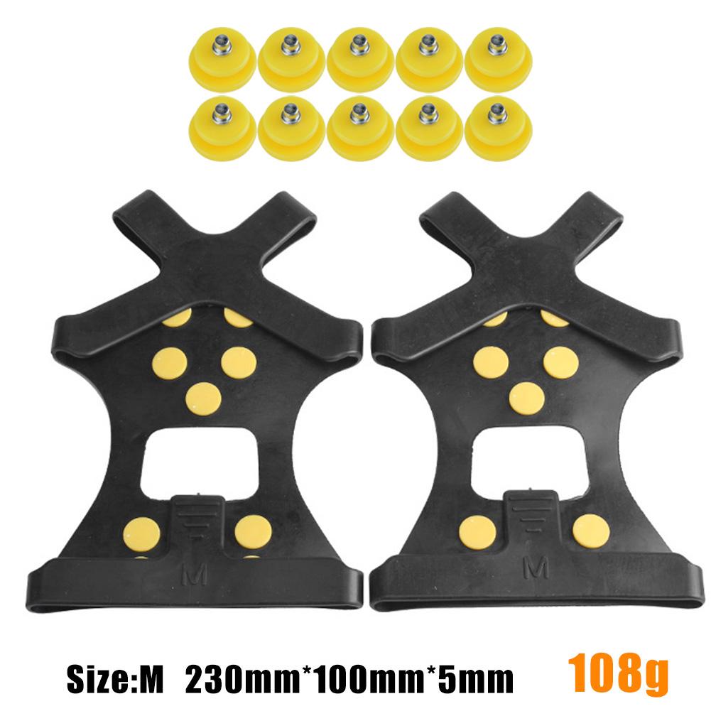 10 pigger sklisikre griper pigg vinter klatring sklisikker snø pigger grep kloss over sko dekker stegjern strekke motstå: M