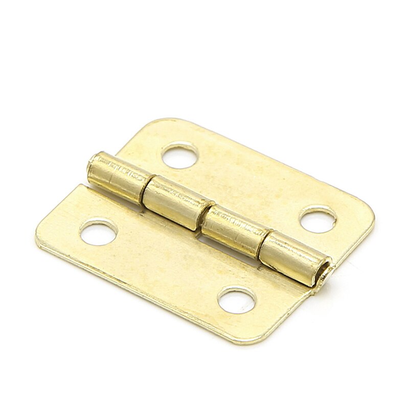 10 st köksskåp dörr gångjärn möbler tillbehör 4 hål guld låd gångjärn för smycken lådor möbler beslag 18 x 16mm