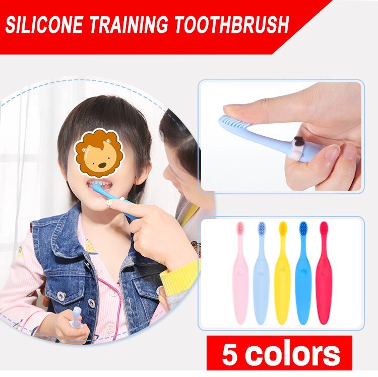 Silikone træningstandbørste baby børn tandpleje mundpleje tand massager børn dreng pige