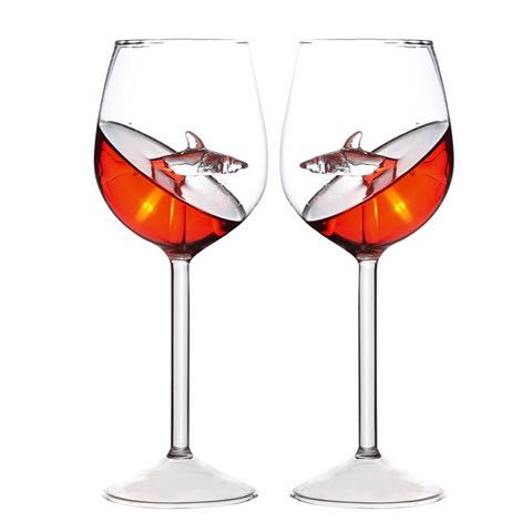 Shark rode wijn glas kristal glas tonen elegante high-end wijn glas voor party familie shark rode wijn glas