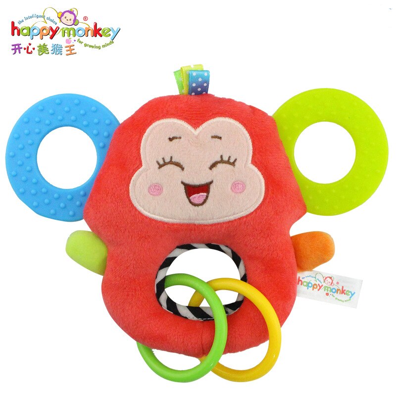 Plüschtier für neugeborene, kleinkinder, weiche rasseln, beißRing mit musik, hängeglocke, babyspielzeug