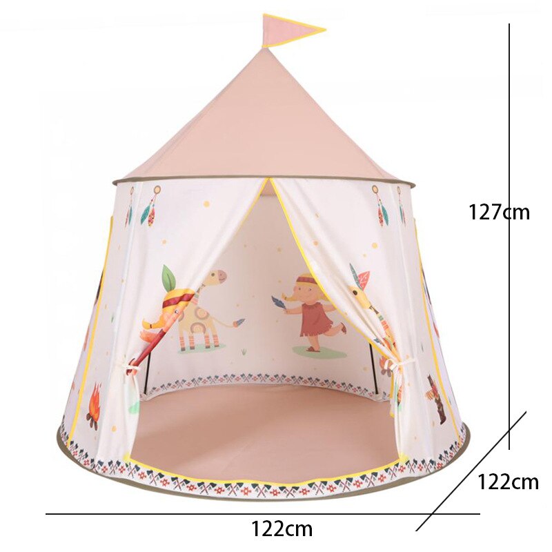 Kid Tent Huis Draagbare Prinses Kasteel Aanwezig Hangen Vlag Kinderen Teepee Tent Spelen Tent Verjaardag Christmas