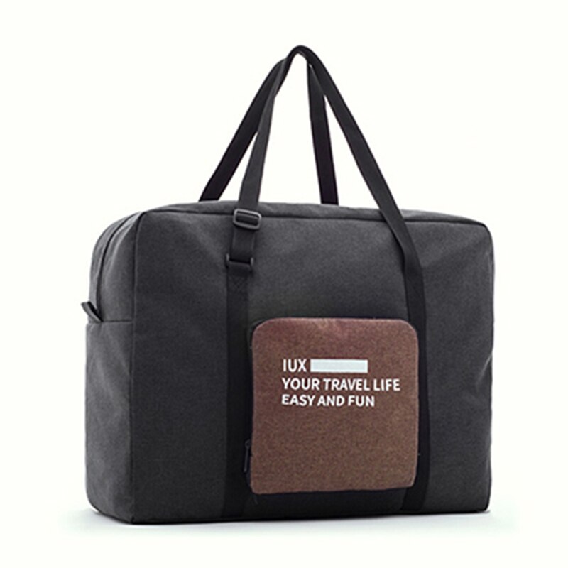 Men Travel Bags WaterProof Nylon Folding laptop Bag Large Capacity Bag luggage Travel Bags Portable women Handbags: Black B