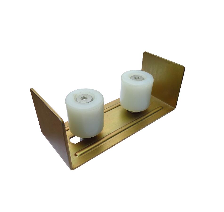 Glideport nylon toprulle hvide styrhjul 40*40mm / ruller med beslag: Rulle y beslag