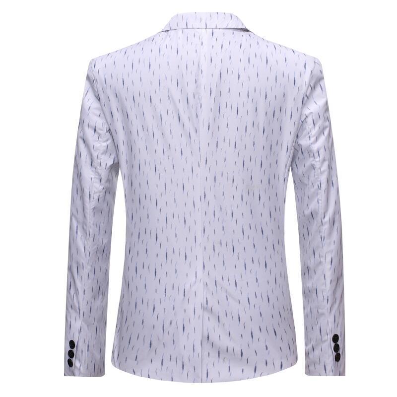 Hvit stripete dressjakke for menn høstdress blazer business casual jakker og kåper