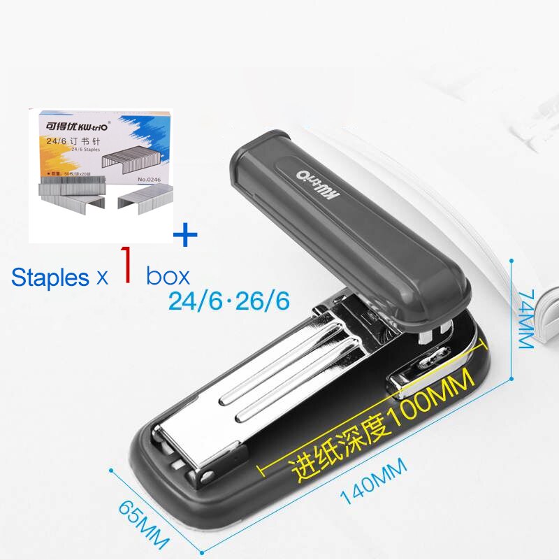 Fromthenon Rotary Stapler Sewing Machine 25 Sheets Fun Office Stapler and Staples Home Office Equipment School Accessories: black x 1 box Staple