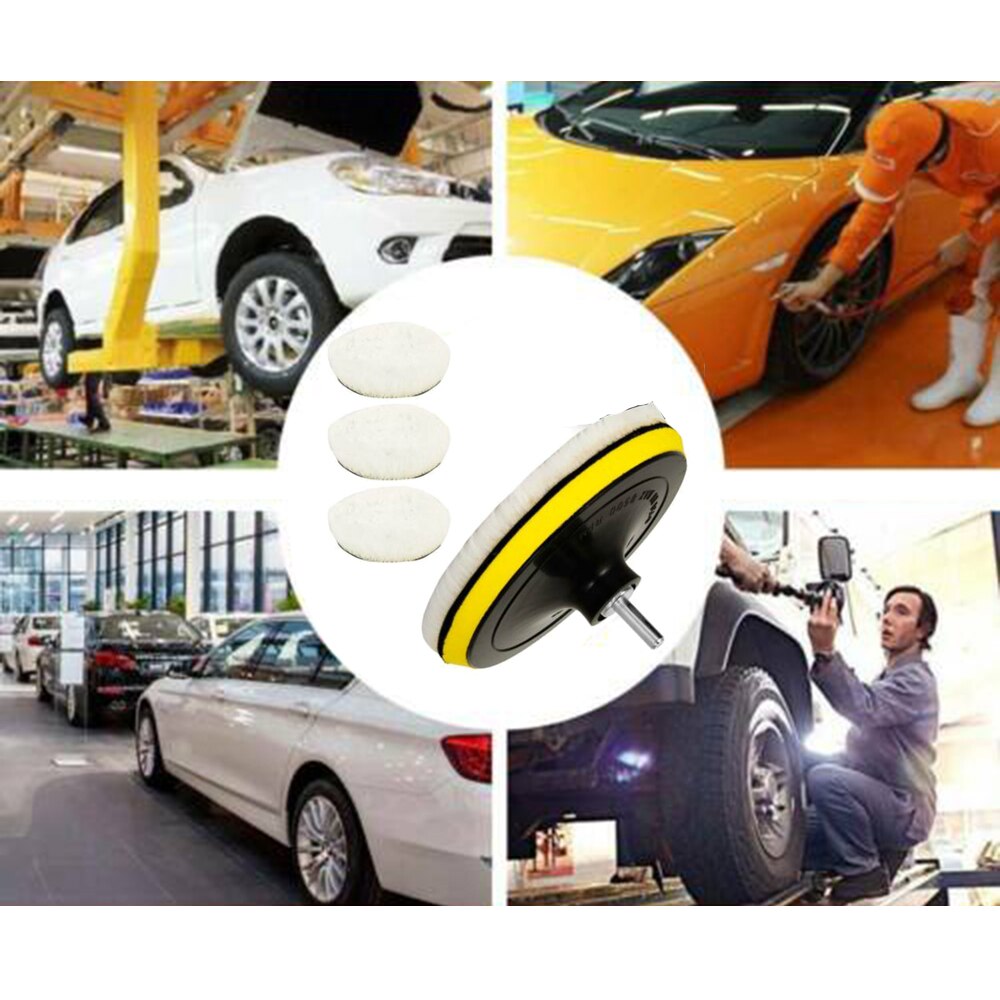 Universal 5pcs/set 6inch Wool Buffing Polishing Pads Car Polisher Drill Wool Wheel Mop Kit Car Accessories