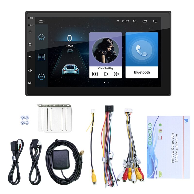 -7 tuuman android 10.1 autoradio multimediavideosoitin wifi gps auto stereo kaksinkertainen 2 din autostereo usb fm radio