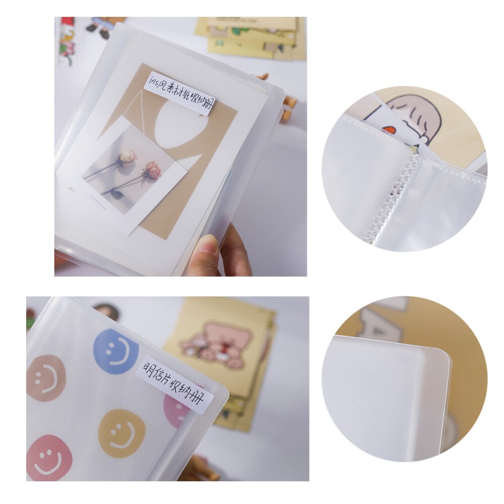 A6 PVC Pouch Transparent Bag Card Bills Bags Loose Leaf Storage Organizer Plastic Card Holder Pockets